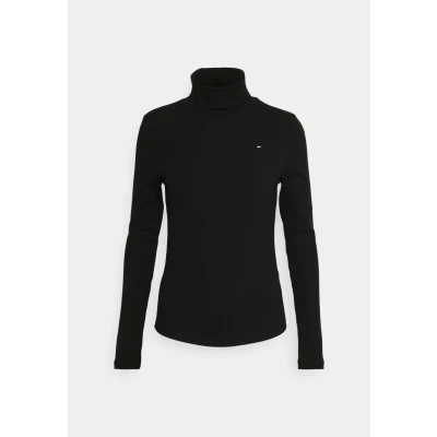 Abbildung von Tommy Hilfiger SLIM ROLL Strickpullover, Damen, Größe: XS, Black