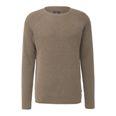 Abbildung von QS Locker MIT Waschung Strickpullover, Herren, Größe: Large, Karamell