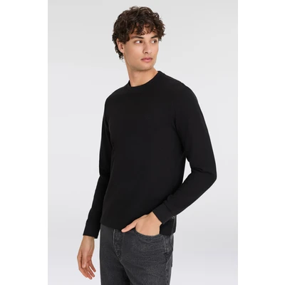Abbildung von Replay Herren Langarmshirt Rundhalsausschnitt, Schwarz (Black), M