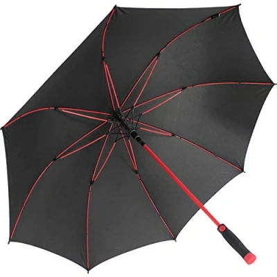 Abbildung von iX brella XXL Stockschirm Fiberglas Golf Automatik Schwarz Rot