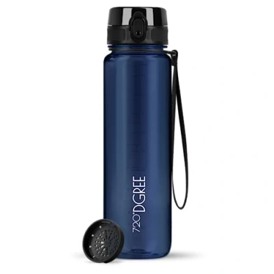 Abbildung von 720DGREE Trinkflasche 1l “uberBottle“ crystalClear +Sieb BPA Frei Wasserflasche für Sport, Gym, Fitness, Fahrrad, Outdoor, Uni Sportflasche aus Tritan Leicht, Stoßfest, Wiederverwendbar
