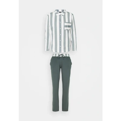 Abbildung von Lascana Stripe SET Pyjama, Damen, Größe: 44/46, Grey/white