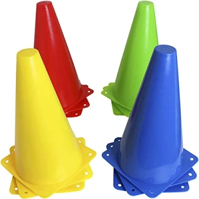 Abbildung von CampTeck U7154, Sport Leitkegel, Pylonen, Markierkegel, Verkehrsleitkegel, Markierungskegel Mehrfarbig 12 Stk