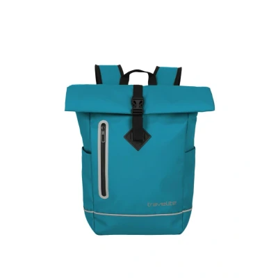 Abbildung von Travelite Rolltop Rucksack wasserfest, Fahrradrucksack, Freizeitrucksack mit Verschluss &amp; Reflektoren, BASICS, 48 cm, 19 Liter