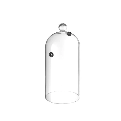 Abbildung von HENDI Glashaube ø 13 x 28 cm mit Lüftungsöffnung aus Borosilikatglas Räucherhaube für Cocktails, Gastro Glas Glosche