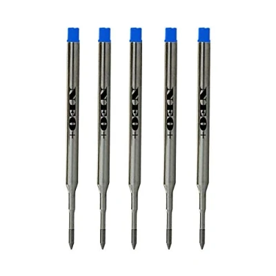 Abbildung von Ersatzminen für Sheaffer K Kugelschreiber Sets Kugelschreibermine, mittlere Spitze 5 BLUE INK REFILLS