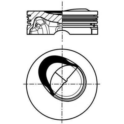 Abbildung von MAHLE ORIGINAL 028 PI 00130 000 Kolben 71,01 AUDI: A3 Convertible, SEAT: Leon II Hatchback