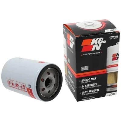 Abbildung von K&amp;N Ölfilter Patrone 76x129mm kompatibel mit Chevrolet, GMC, Workhorse, Holden, Oldsmobile, Isuzu, Buick, Pontiac (HP 2001) Weiß