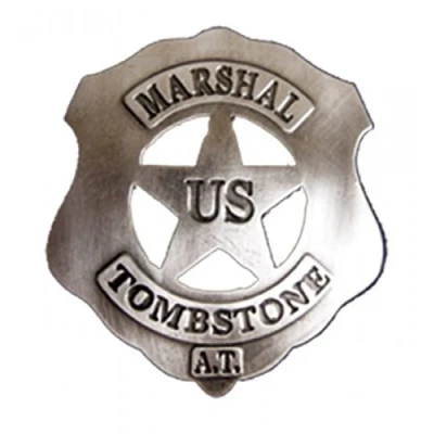 Abbildung von Denix US Marshal Sheriffstern Stern Tombstone Cowboy Western Anstecker 6 cm