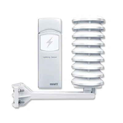 Abbildung von Ecowitt Wireless Lightning Detector Sensor WH57, Wetterstation Außensensor für Ecosystem, nur ein Zubehör 868MHz
