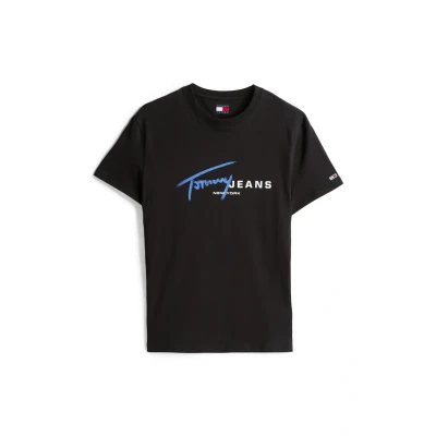 Abbildung von Tommy Jeans TEE Tshirt print, Herren, Größe: 48, Black