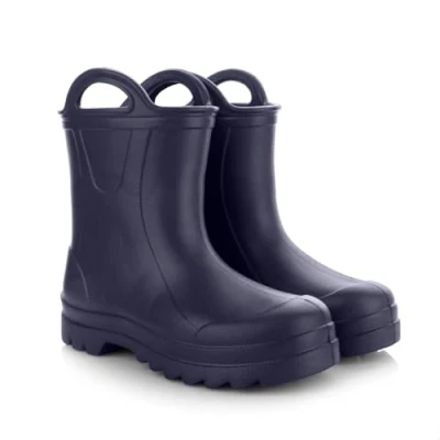 Abbildung von LEMIGO Kinder Gummistiefel Sehr Leichte Regenstiefel aus EVA Schaum mit Griff für Jungen und Mädchen 735 Doggy/Marineblau, 25