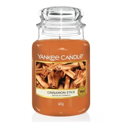 Abbildung von Yankee Candle Duftkerze im Glas (groß) Cinnamon Stick Kerze mit langer Brenndauer bis zu 150 Stunden