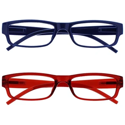 Abbildung von Die Lesebrille Unternehmen Schwarz &amp; Grau Leicht Komfortables Leser Wert 2er Pack Herren Frauen RR32 17 +1,50