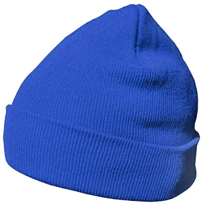 Abbildung von DonDon Mütze Herren Damen Wintermütze Beanie klassisches Design blau