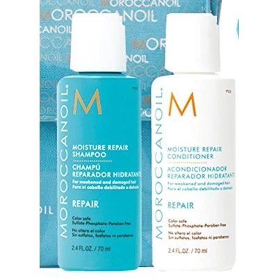 Abbildung von Moroccanoil Moisture Repair Shampoo &amp; Conditioner Reisegrößen á 70ml im Set