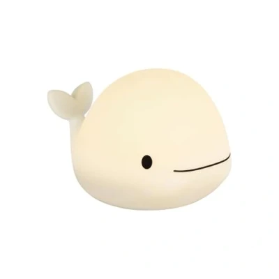 Abbildung von EGLO LED Nachtlicht Castellino, Akku Tischlampe Wal, Kinderzimmer Deko Mädchen Jungen, Silikon Nachttischlampe Kinder Baby Bett, touch bedienbar, weiß, warmweiß, RGB