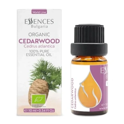 Abbildung von Essences Bulgaria Bio Zedernholz Ätherisches Öl 10ml Cedrus atlantica 100% Naturrein Unverdünnt Therapeutischer Grad Aromatherapie Kosmetik Tierversuchsfrei Gentechnikfrei Vegan