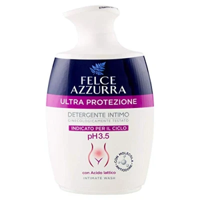 Abbildung von Felce Azzurra Intimreiniger Ultra Schutz pH 3,5 geeignet für den Zyklus 250 ml