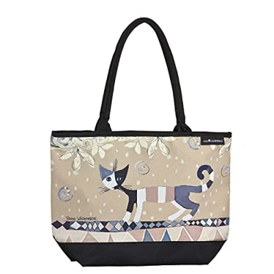 Abbildung von VON LILIENFELD Handtasche Damen Kunst Katzen Motiv Rosina Wachtmeister Brunello Shopper Maße L42 x H30 T15 cm Strandtasche Henkeltasche Büro