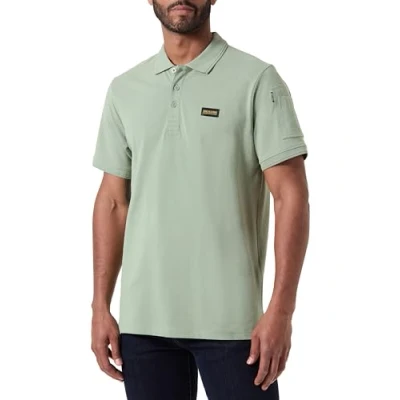 Abbildung von ONLY &amp; SONS Herren Poloshirt Kurzarm Polokragen Baumwolle Hemd lässiges Shirt, Farben:Grün 3, Größe:S
