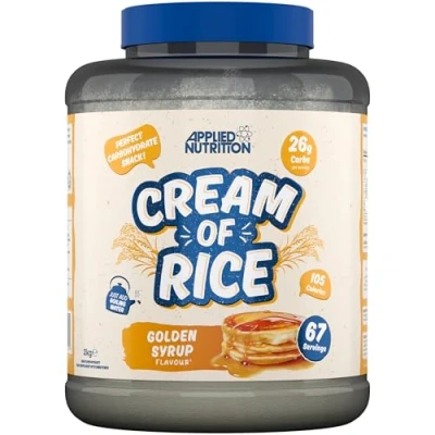Abbildung von Applied Nutrition Cream of Rice Hochwertiges Kohlenhydrat Ergänzungsmittel, Energiequelle für Frühstück und Snacks, leicht verdaulich, wenig Zucker, Fett, vegan (2kg, Golden Syrup)
