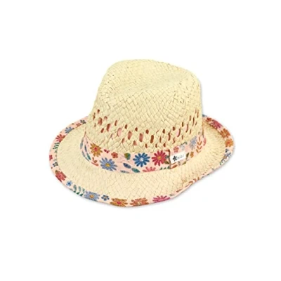 Abbildung von Sterntaler Baby Mädchen Hut Strohhut Blumen Hut, Kopfbedeckung Sommer, Sommerhut aus Papier beige, 47