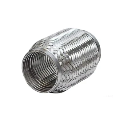 Abbildung von INTERLOCK Flexrohr, Flexteil Flexibles Rohr Auspuff, Hosenrohr Flexstück aus Edelstahl. HD QUALITÄT mit gestärkter Bauweise (Doppelwand System &gt; Stoßfest und flexibel) (Ø 55mm x 150mm)