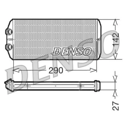 Abbildung von DENSO DRR07005 Wärmetauscher CITROËN: Xsara Picasso, C4 Picasso 1, PEUGEOT: Partner II Tepee