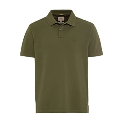 Abbildung von camel active Herren Piqué Poloshirt aus Reiner Baumwolle Olivgrün Menswear S