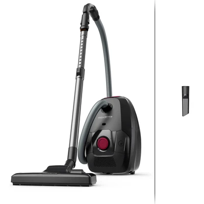 Abbildung von Rowenta RO4933 Green Force Max Bodenstaubsauger mit Beutel 900 Watt 4,5 L Staubbeutel 99,98% HEPA Filterung 12 m Reinigungsradius kompaktes Design inkl. Fugendüse Schwarz