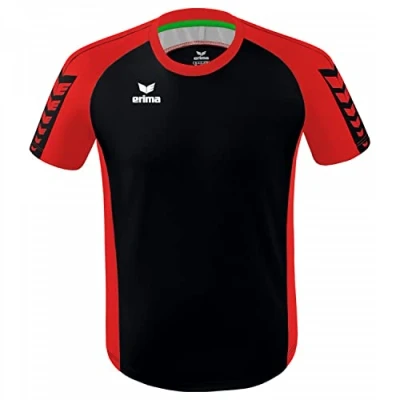 Abbildung von Erima Fussball Teamsport SIX Wings Tshirt print, Herren, Größe: Large, Schwarzrot