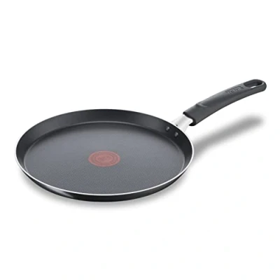 Abbildung von Tefal B56410 Day by On Crêpepfanne 25 cm Antihaftbeschichtung Thermo Signal für alle Herdarten AUßER Induktion Aluminium Schwarz