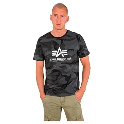 Abbildung von Alpha Industries CAMO Tshirt print, Herren, Größe: XS, Black
