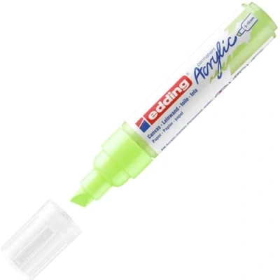 Abbildung von edding 5000 Acrylmarker breit pastell grün 1 Acrylstift wasserfest breite Keilspitze 5 10 mm Acryl Farben zum Malen auf Leinwand, Malpapier und Holz Acrylstifte für Steine