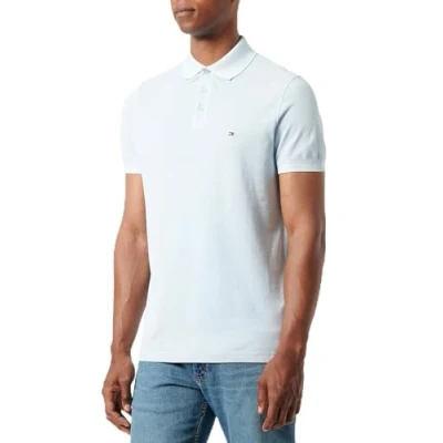 Abbildung von Tommy Hilfiger Herren MW0MW34757 Garment DYE REG Polo, Blue (Breezy Blue), XL