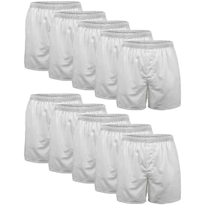 Abbildung von Gildan Herren Underwear Boxers, Multipack Boxershorts, Weiß (10 Stück), Large (10er Pack)