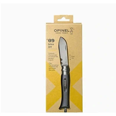 Abbildung von Opinel N 09 Messerwerkzeug aus Glasfaserverstärkten Polyamiden und Edelstahl in der Farbe Grau mit einer Klingenlänge von 8cm, 2543279