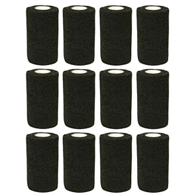 Abbildung von COBOX Haftbandage, Tierarztverband, selbsthaftende Bandagen zur ersten Hilfe, 12 Rollen, je 10 cm x 4,5 m