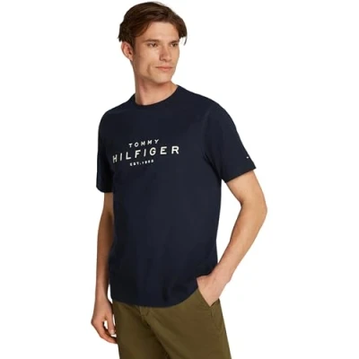 Abbildung von Tommy Hilfiger BIG TEE Tshirt print, Herren, Größe: Small, Desert sky