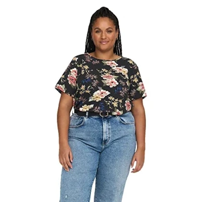 Abbildung von ONLY Carmakoma Carvica Tshirt print black, Damen, Größe: 42, Black