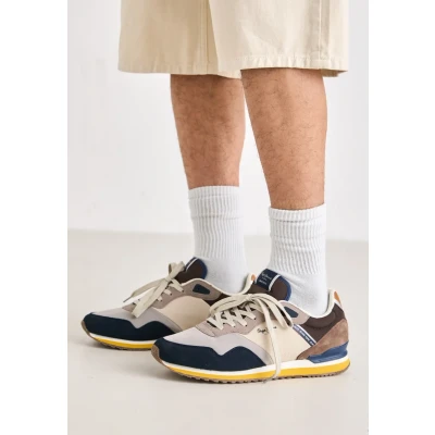 Abbildung von Pepe Jeans London LINK Sneaker low, Herren, Größe: 41, Navy Leder und textil