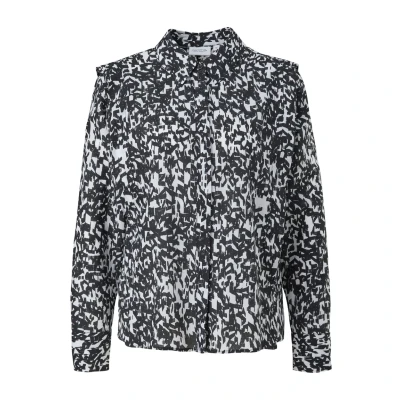 Abbildung von comma casual identity ORNÉ D’UN DÉTAIL PLISSÉ Hemdbluse, Damen, Größe: 34, Weiß