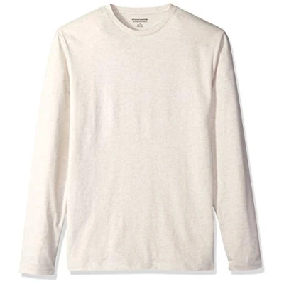 Abbildung von Amazon Essentials Herren Langärmeliges T Shirt, Schmale Passform, Haferbeige Meliert, XXL