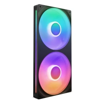 Abbildung von NZXT F280 RGB Core 280 mm Einzelrahmen Lüftereinheit mit 2 x 140 Lüftern Drehzahl und Beleuchtungssteuerung Hoher statischer Druck Luftstrom 8 aRGB LEDs pro Lüfter Schwarz