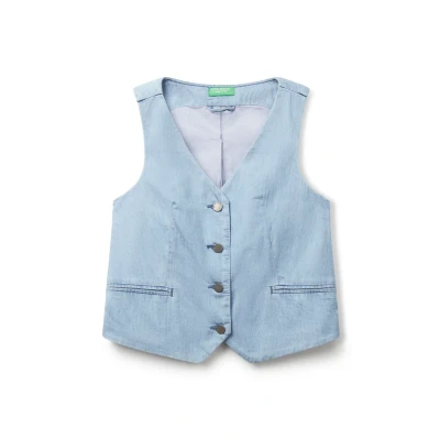 Abbildung von United Colors of Benetton Weste, Damen, Größe: Small, Blue