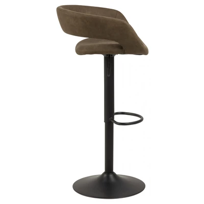 Abbildung von AC Design Furniture Jack Barhocker 2er Set, H: 104 x B: 54,5 T: 48,5 cm, Hellbraun/Schwarz, Stoff/Metall, 2 Stk.