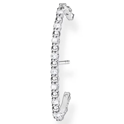 Abbildung von Thomas Sabo Einzel Ohrstecker weiße Steine Silber 925 Sterling H2155 051 14