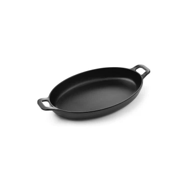 Abbildung von HENDI Servierpfanne 26,3 x 14 3,7 cm Melamin schwarz oval, Servierpfännchen klein