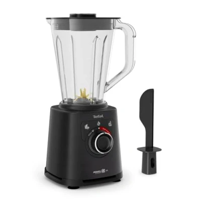 Abbildung von Tefal PerfectMix+ Standmixer, 3 automatische Programme, Powelix Klingentechnologie, Air Cooling System, 2 L Kapazität, Tritan Behälter, inkl. Spatel, Schwarz, BL88A831